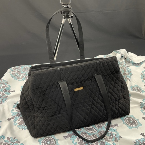 Vera Bradley Black Cloth Satchel - Picture 2 of 11